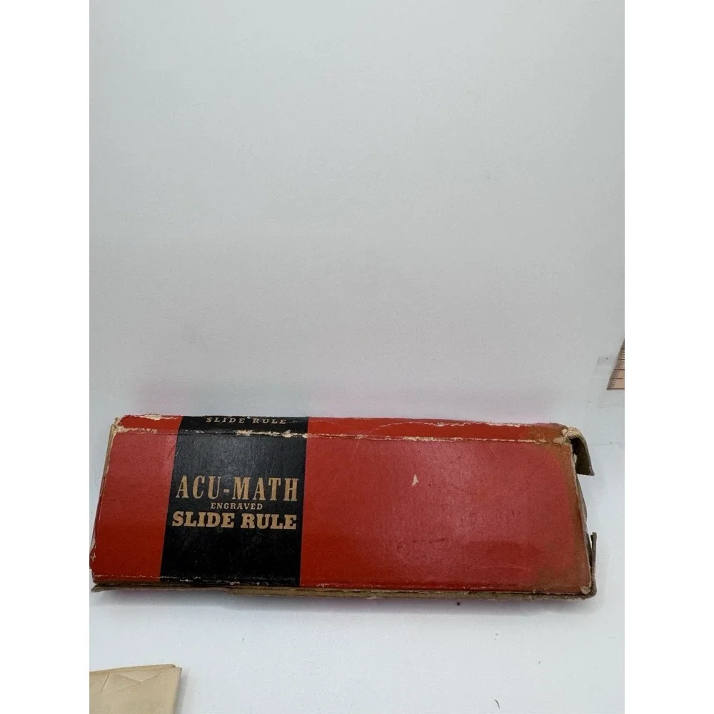 Original Vintage‎ POCKET Slide Rule: ACU-MATH 1240 In Box w/ Instructions 1970s